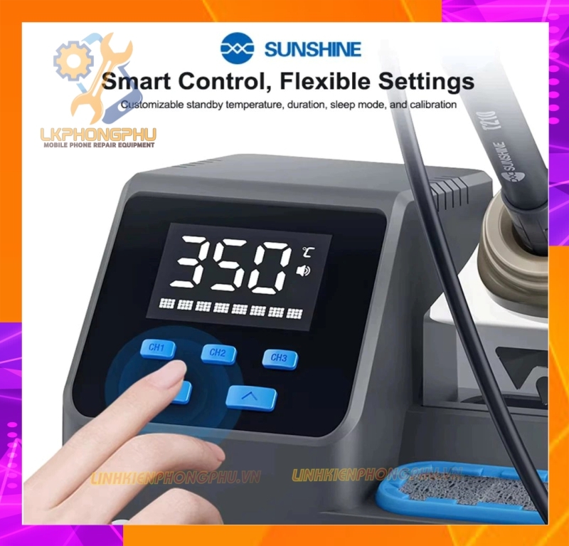 Máy Hàn Sunshine S3 C210 lên nhiệt nhanh. 3 kênh nhớ ( Kèm mũi C210 Cắt )