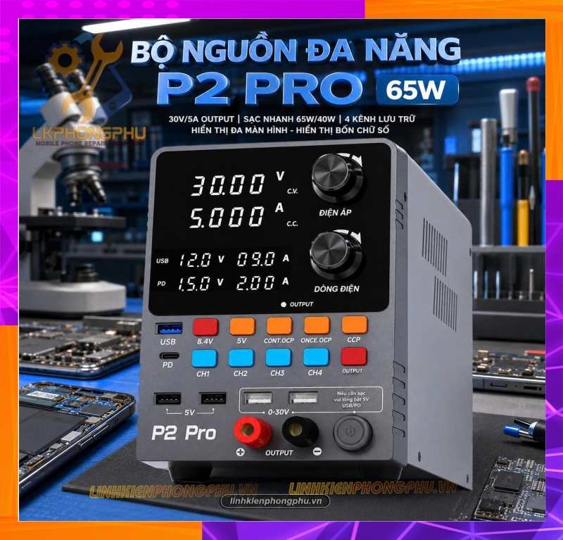 Máy cấp nguồn thông minh SUNSHINE P2 Pro (30V - 5A / 330W)