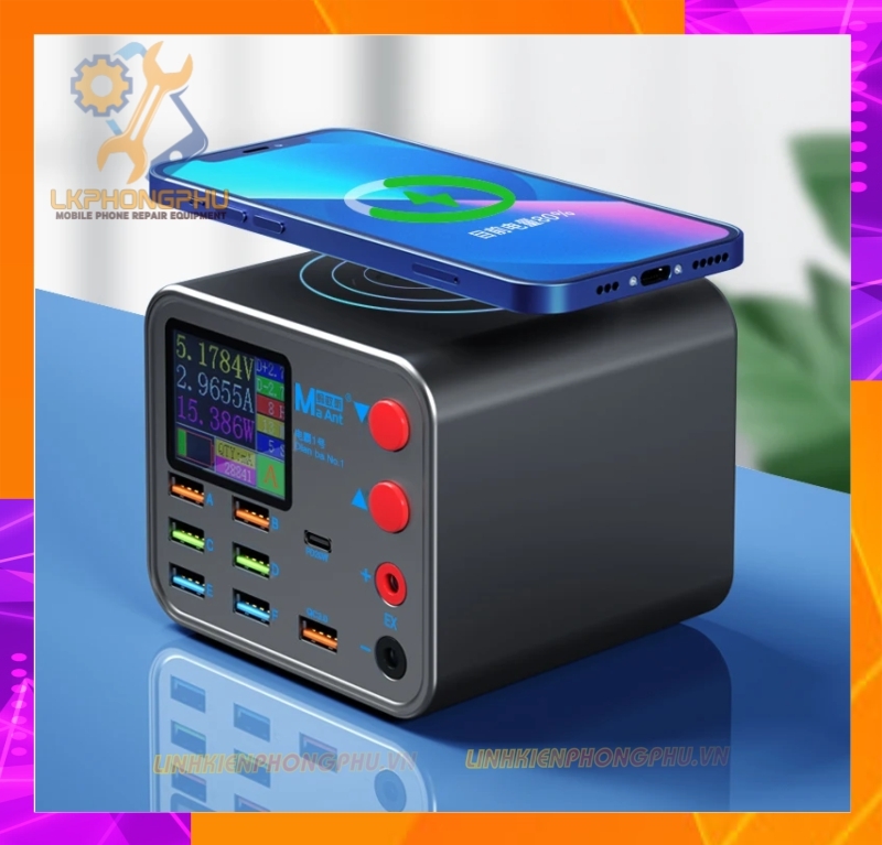Bộ Sạc Kim cấp Nguồn MAant DianBa No1 - 25W Wireless Smart Charge QC 3.0 8 USB Port Wireless