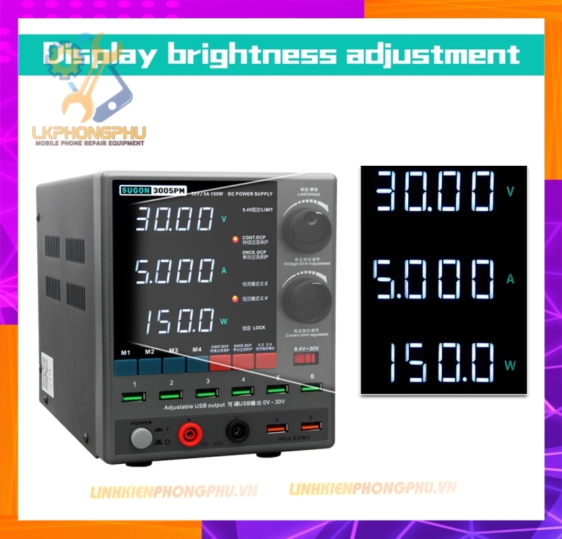 Cấp nguồn Biến Áp Xuyến Sugon 3005PM 30V/5A