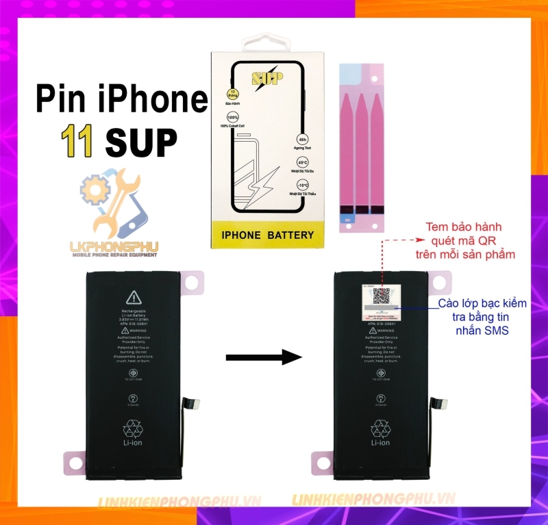 Pin iPhone 11 SUP – 3110mAh