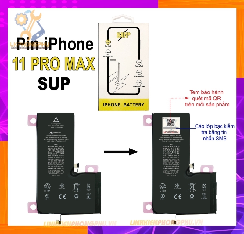 Pin iPhone 11 Pro Max SUP – 3969mAh