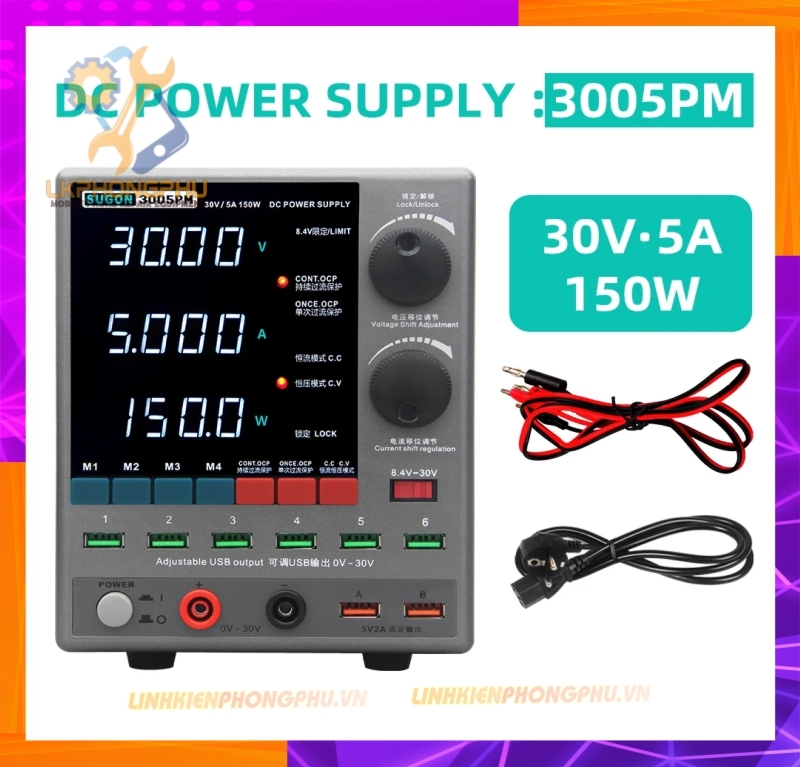 Cấp nguồn Biến Áp Xuyến Sugon 3005PM 30V/5A