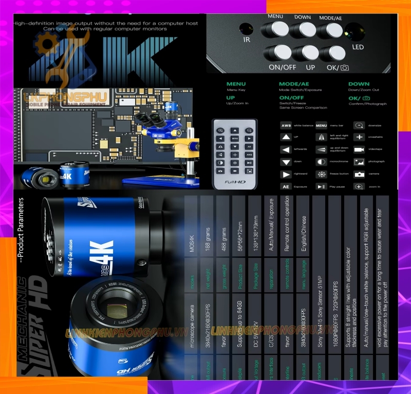 Cam Mos 4K Sony iMx415 Mechanic 