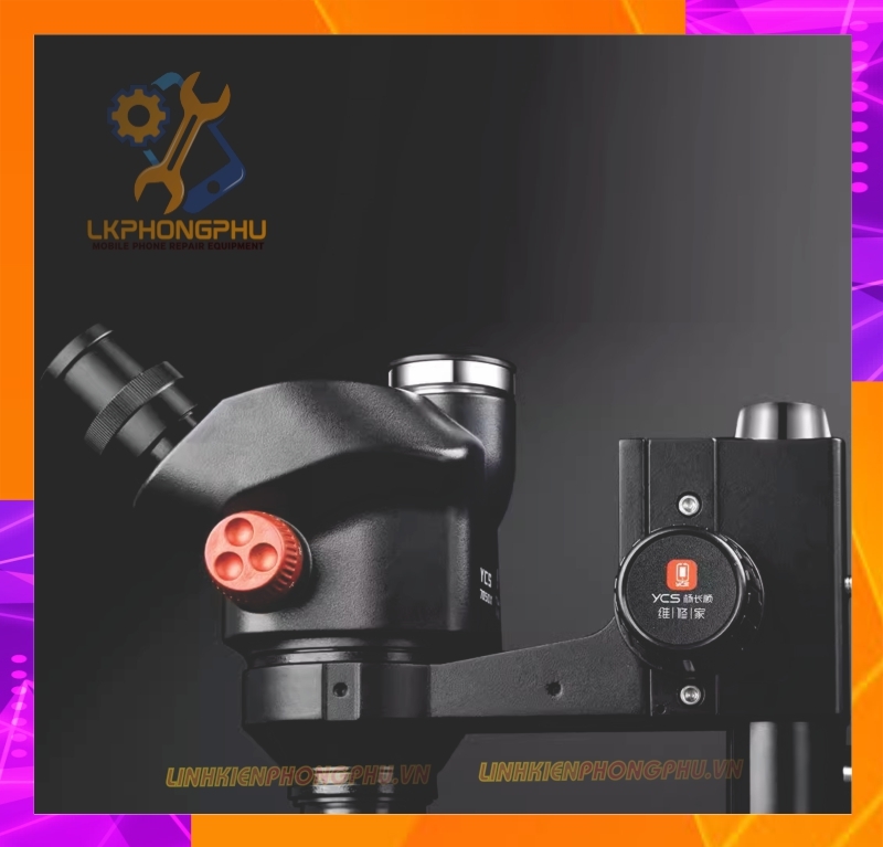 Kính Hiển Vi 3 mắt YCS 7050X ( Full Kèm Đèn - CTV 0.5x )