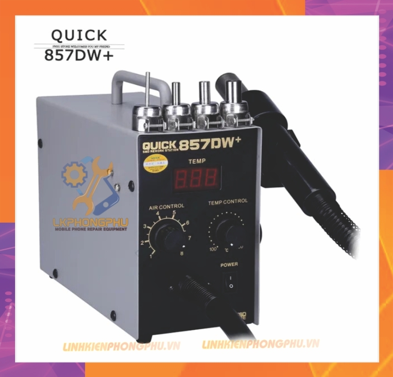 Máy khò quốc dân  Quick 857DW+ chính hãng 580W Chế độ ngủ tự động thông minh