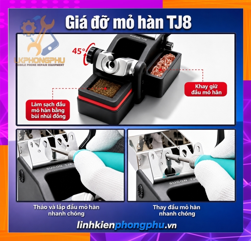 Máy Hàn 2 Tay Sugon T66 CS 230W ( 2 Tay C210 và C245 Kèm 6 mũi )
