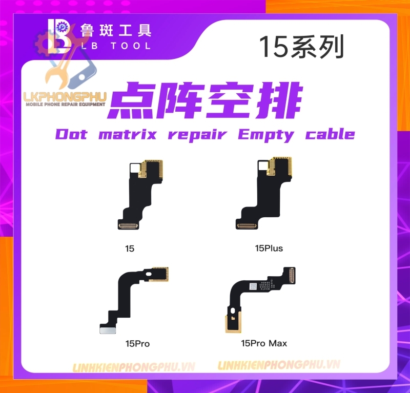 Cáp sửa Face ID khò hàn không tách thấu (không tách đế lăng kính) từ iPhone 13 đến iPhone 17