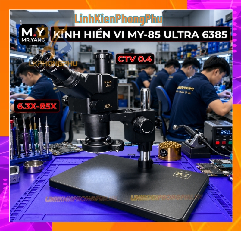 Mr.Yang MY-85 Ultra (hay YCS Mr.Yang 85 Ultra) Dòng kính hiển vi soi nổi 3 mắt chuyên nghiệp
