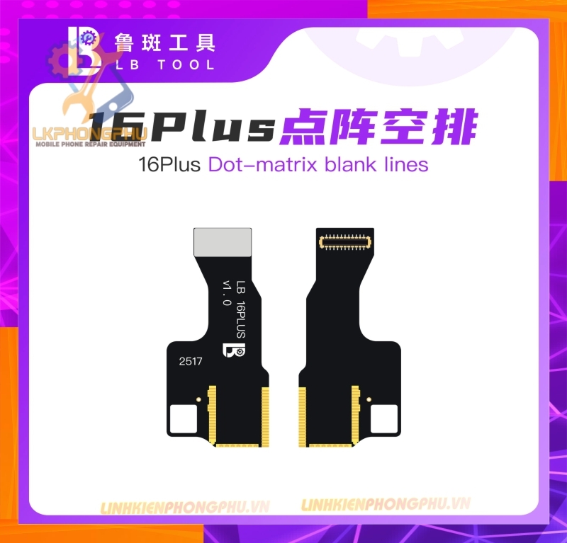 Cáp sửa Face ID khò hàn không tách thấu (không tách đế lăng kính) từ iPhone 13 đến iPhone 17