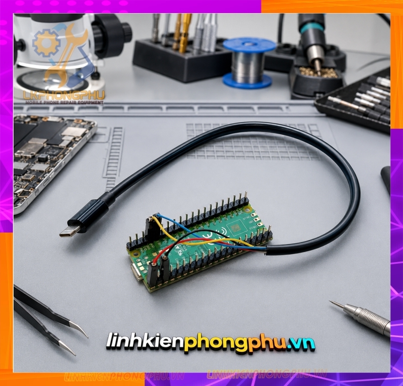 Mạch Bypass A12/A13 WaveShare RP2350-USB-A- Raspberry Pico 2 (Micro và Type C) - RP2350 Zero Mini