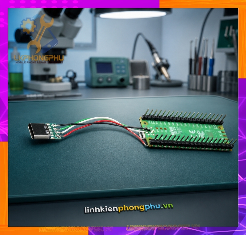 Mạch Bypass A12/A13 WaveShare RP2350-USB-A- Raspberry Pico 2 (Micro và Type C) - RP2350 Zero Mini