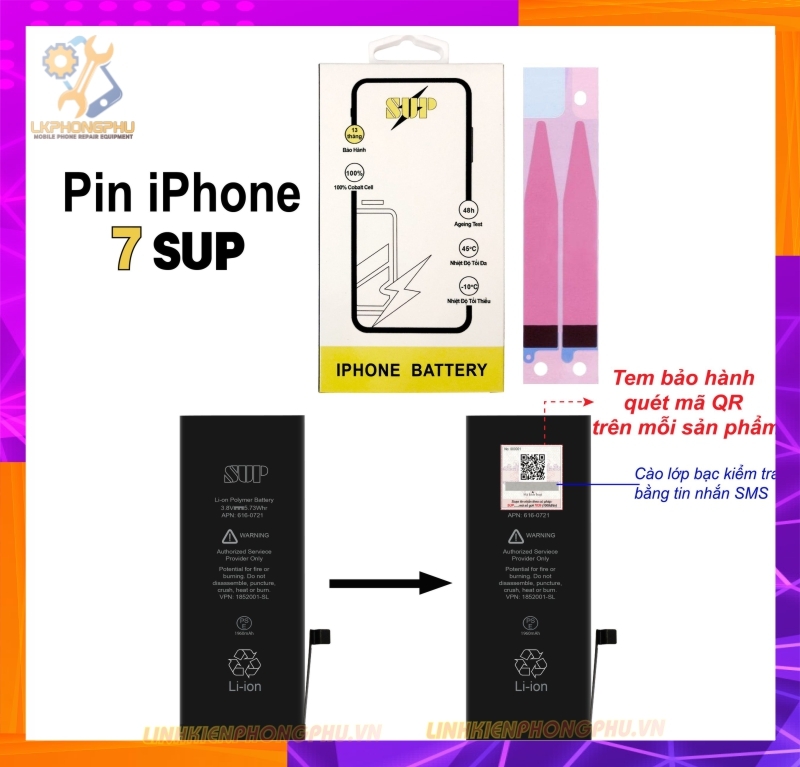 Pin iPhone 7G SUP – 1960mAh