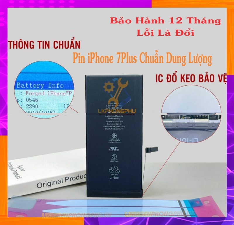 Pin iPhone 7 Plus – 2900mAh full hộp