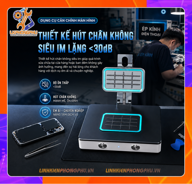 UYUE U-009 là dòng máy ép, căn chỉnh vào kính màn hình đa năng (Screen Alignment Tool)