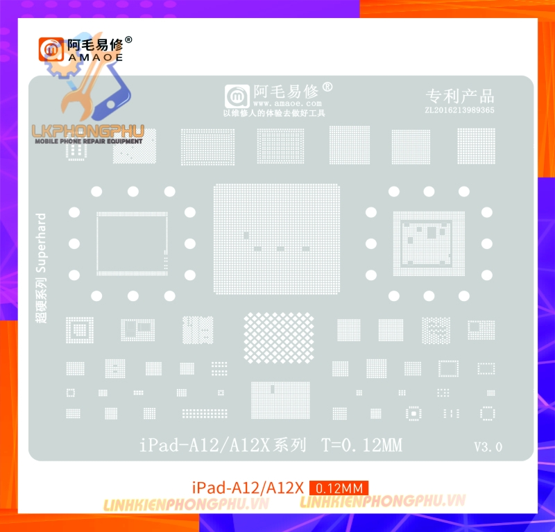 Vỉ làm chân IC Màn Hình IP Từ 6G-16PRM Ver Mới Nhất
