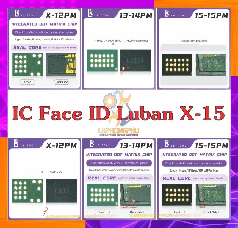 IC Làm Face ID Luban 1 Tầng Remeo 2: Từ X - 12Pro Max / 13-14 Series / 15 Series