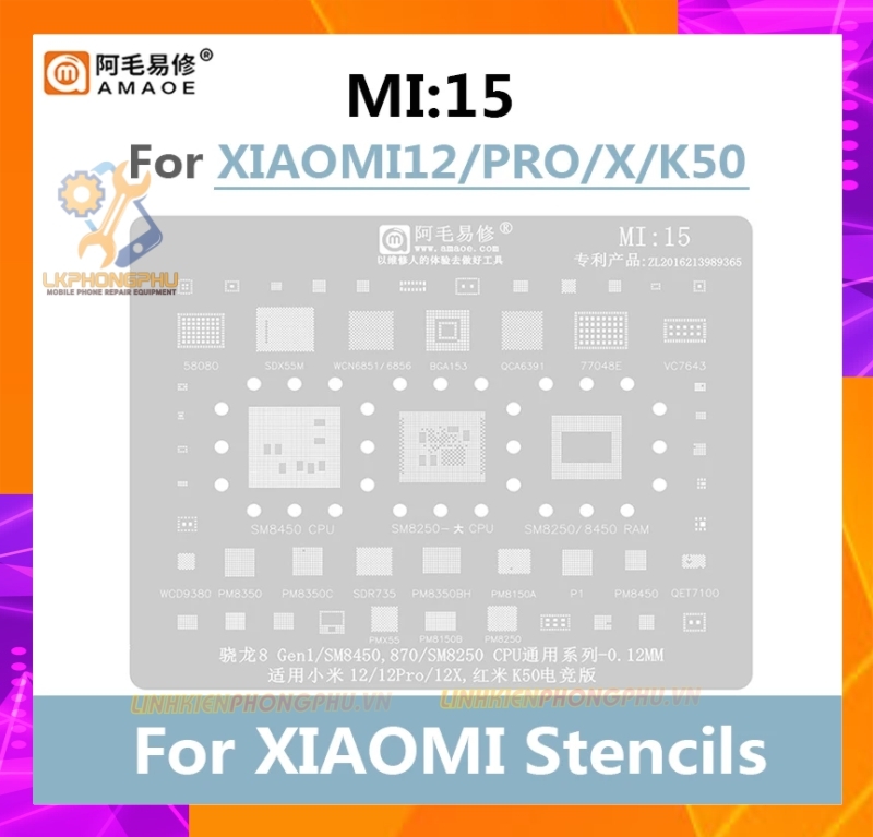 Vỉ làm chân IC Amaoe Xiaomi Từ Mi:1 -> Mi:19 