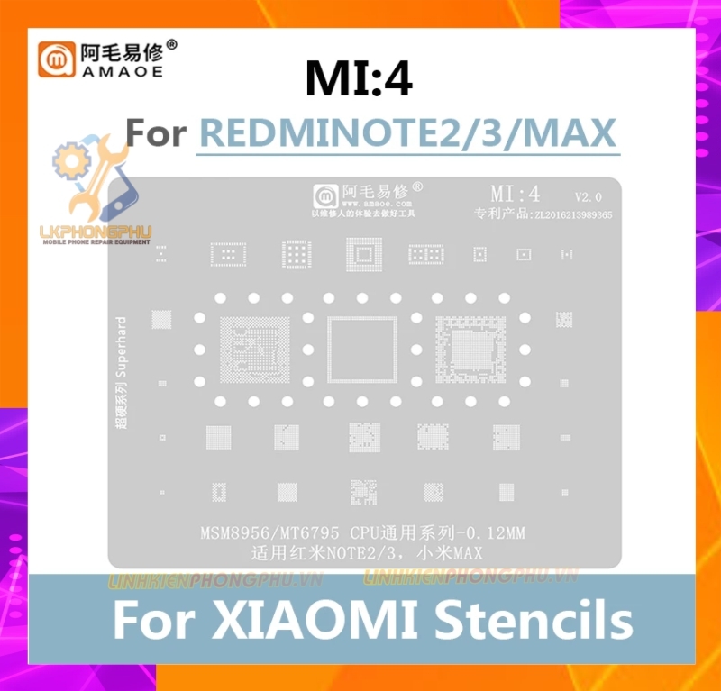 Vỉ làm chân IC Amaoe Xiaomi Từ Mi:1 -> Mi:19 