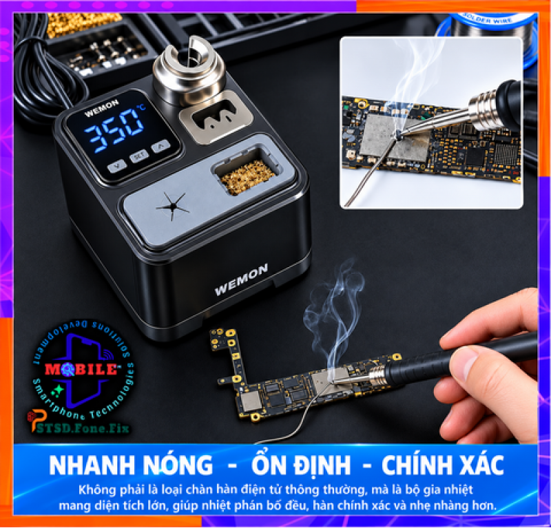 Máy Hàn Wemon K21A Tay T210 Mũi C210 Kèm Mũi Cắt Công Suất 65W-75W