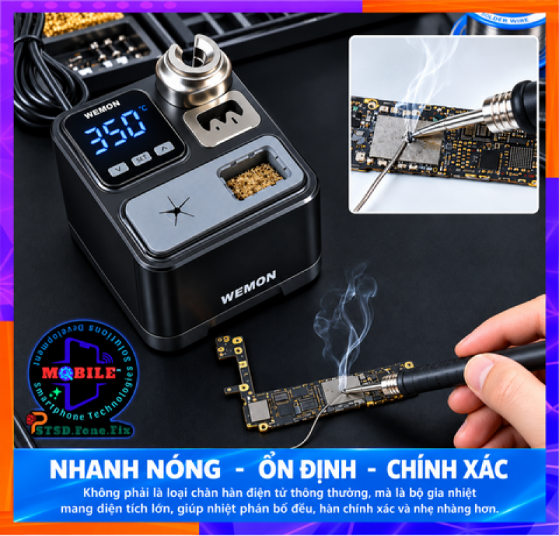 Máy Hàn Wemon K21A Tay T210 Mũi C210 Kèm Mũi Cắt Công Suất 65W-75W