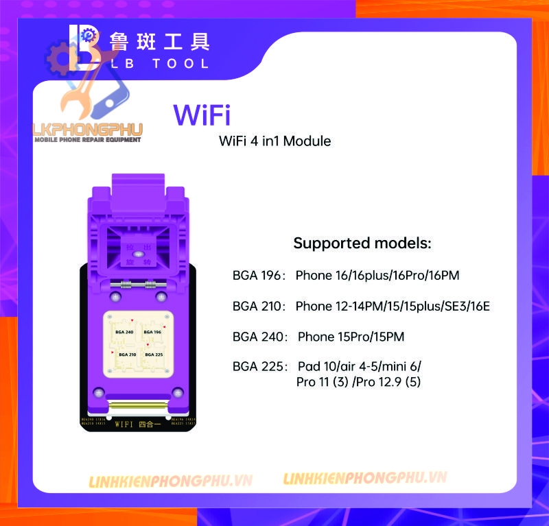 Luban H7 PCIE 4.0 Programmer vs Module WiFi Chuyên làm Ổ Cứng. WiFi...iPhone. iPad. Macbook. iMac
